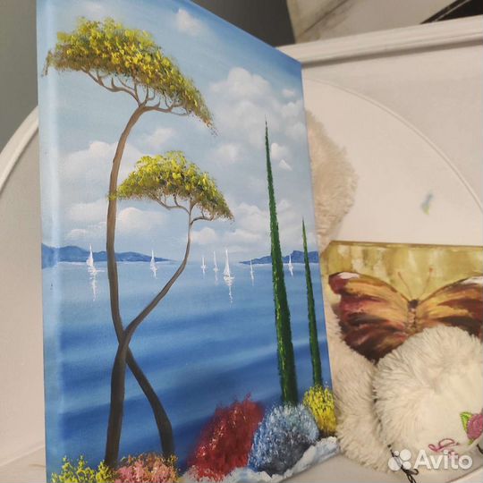 Картина маслом на холсте 25*35 ручная работа