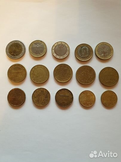 Набор монет евро