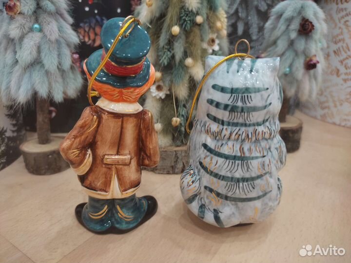 Лефортовский фарфор ёлочные игрушки статуэтки