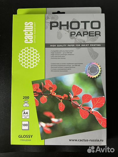 Фотобумага Cactus A4 CS-GA4200100 200 г/м²