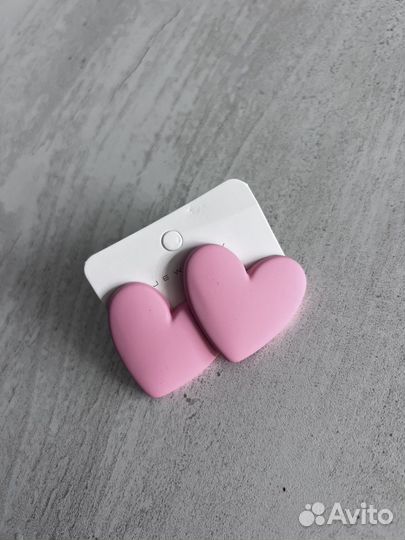 Серьги сердечки