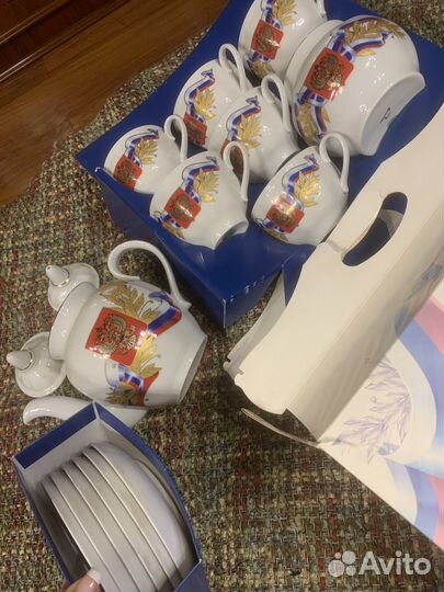 Сервиз чайный Россия юбилейный патриотческий