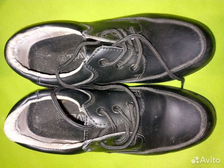 Полуботинки кожаные 39