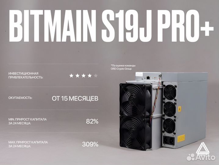 Asic майнер Bitmain Antminer S19J Pro+