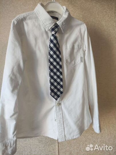 Рубашка Reserved с галстуком 128 и брюки школьн