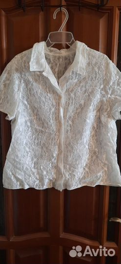 Хлопок.Белые блузки и рубашки