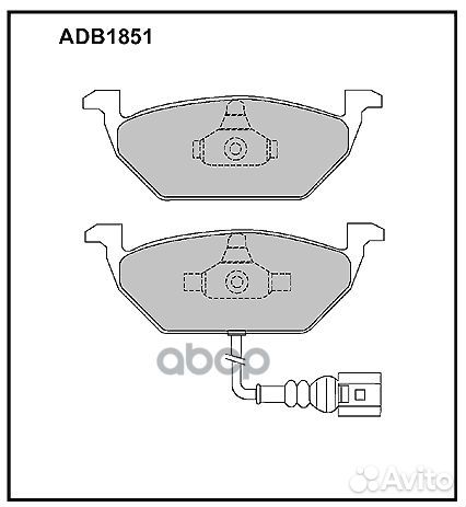 Колодки тормозные дисковые перед ADB1851 AL