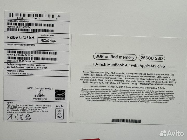 Macbook air m2 13