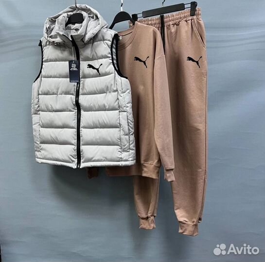 Мужской спортивный костюм и жилетка Puma тройка