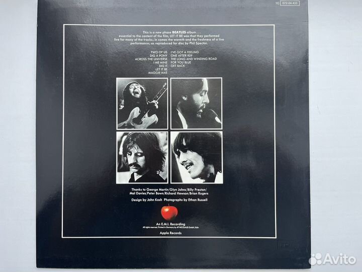 The Beatles – Let IT Be LP / Mint- Getmany 1976г