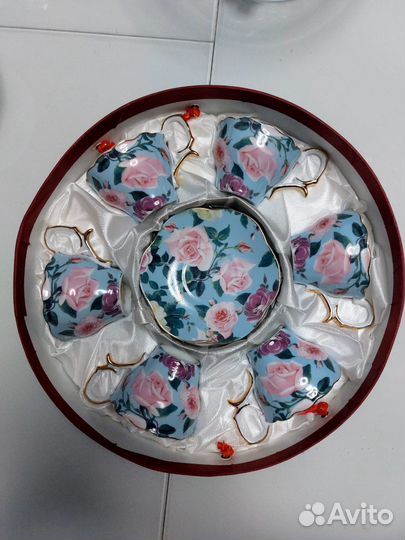 Кофейный сервиз на 6 персон, фарфор Yamasen