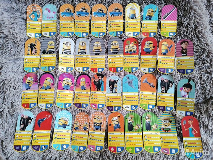 Карточки фишки миньоны