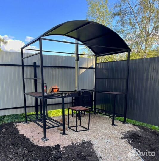 Мангал с печкой