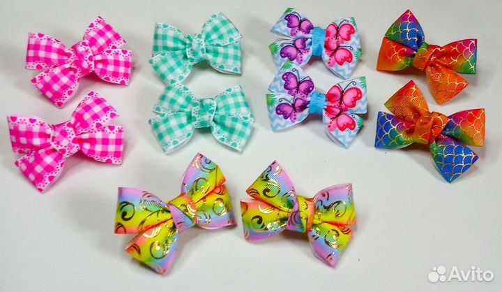 Бантики, резинки для волос ручной работы
