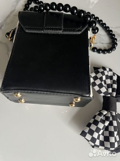 Сумка в клетку черно-белая шахматы