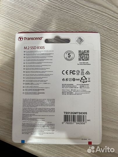 Ssd Накопитель, Transcend TS512gmts830S, 512Gb, M2