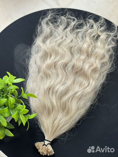 Волосы для наращивания блонд кудри