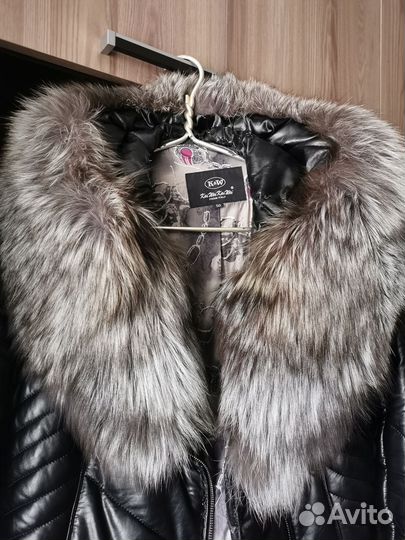 Меховой воротник чернобурка