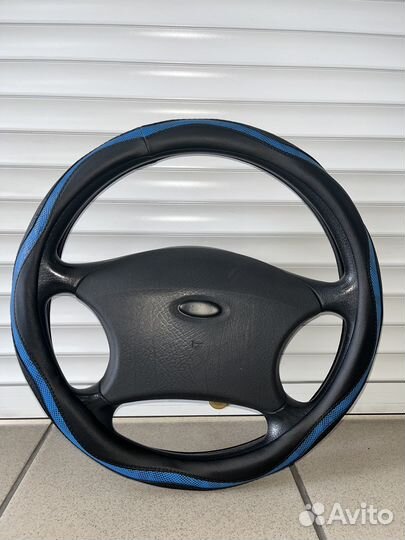 Оплетка на руль р-р М (37-39см) Эко/кожа 1173В