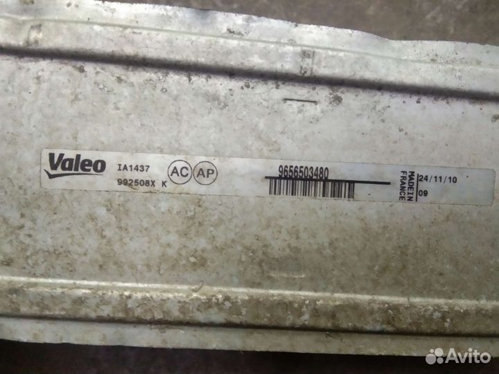 Радиатор интеркулера Пежо 308