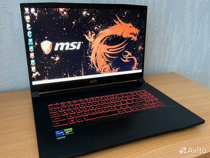 Игровой Ноутбук MSI 17.3 RTX 3050 i5 SSD 24года