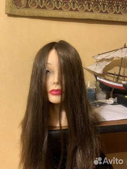 Голова манекен натуральные волосы