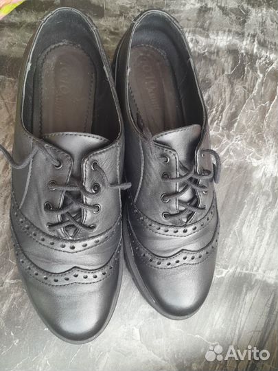 Полуботинки туфли оксфорды женские кожа 38