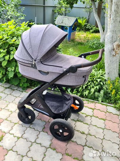 Коляска stokke trailz, черная рама