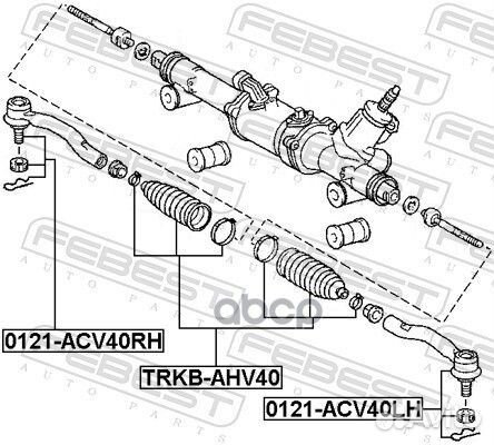 Пыльник рулевой рейки toyota camry/hybrid (asia)