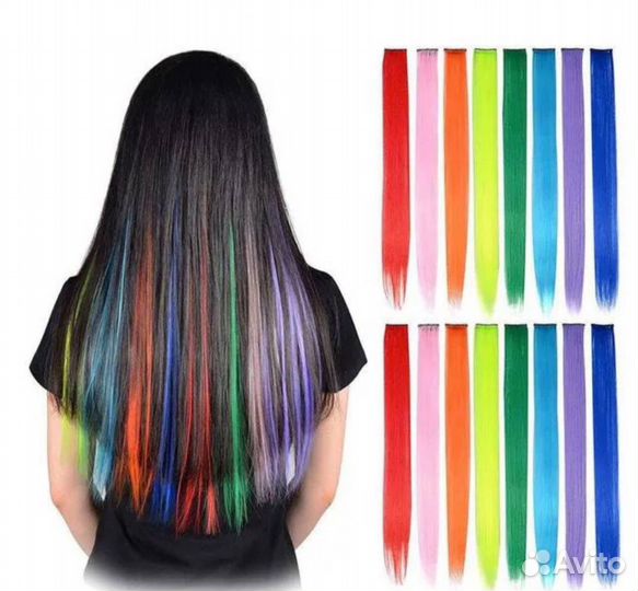 Каниколон пряди и косы на заколке и резинках