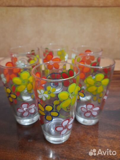 Набор из 6 стаканов с оптимистичным рисунком