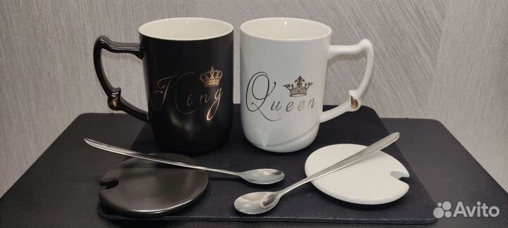 Парные кружки для влюбленных Король и Королева
