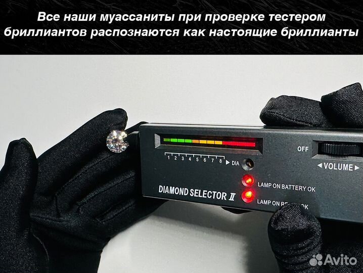 Очаровательный красный муассанит в круглой огранке