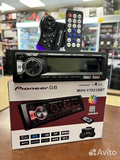 Магнитола Pioneer-OK Y7031 блютуз, 2 пульта д/у