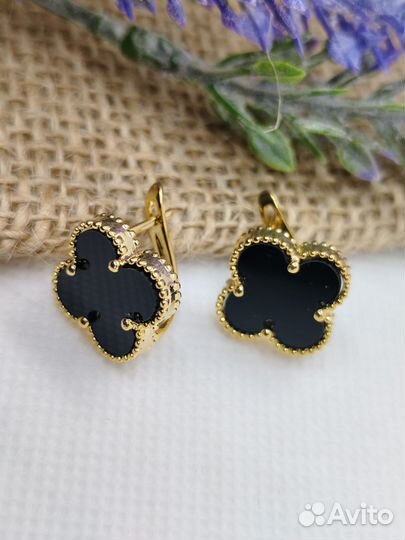 Серьги в стиле Van Cleef