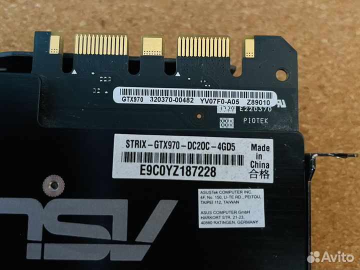 Видеокарта Asus Strix OC GTX 970 4gb