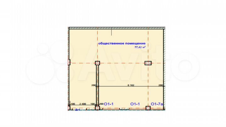 Свободного назначения, 77.5 м²