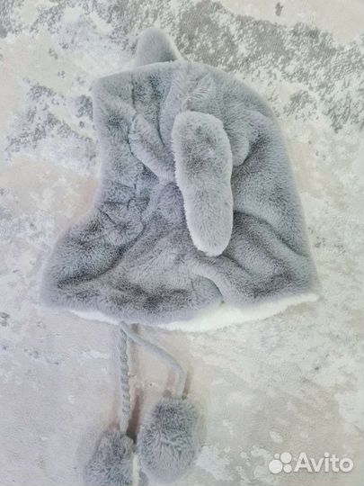 Шапка шлем зайка с подвижными ушками