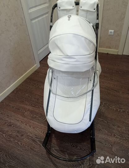 Новые санки-коляска Pikate Deluxe экокожа