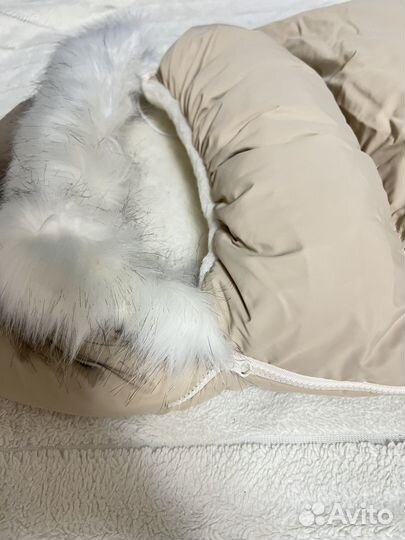 Зимний конверт в прогулочную коляску на овчине