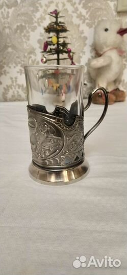 Подстаканник новый. Со стаканом