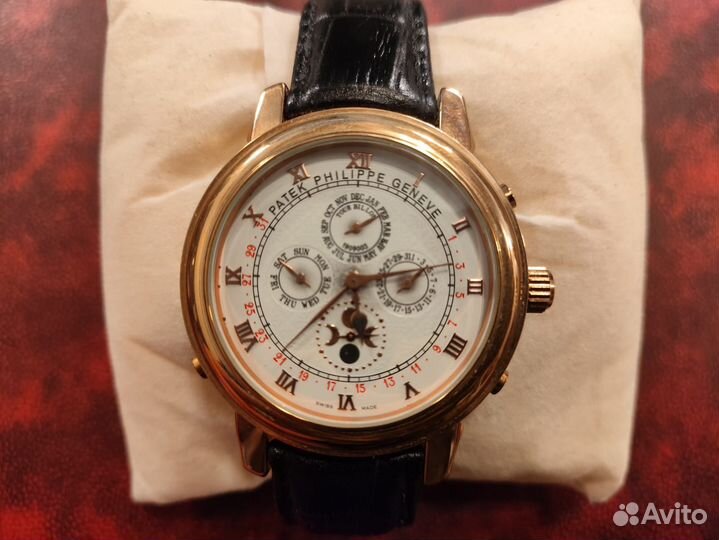 Часы patek philippe geneve лунные (2 циферблата)