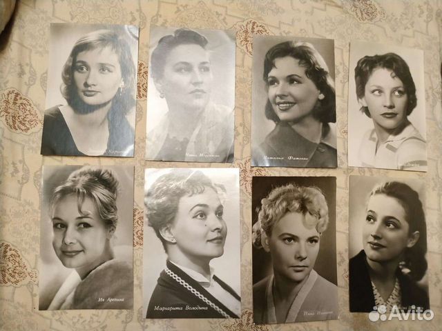 Актрисы советского кино, открытки, комплектом (чис