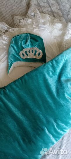 Зимний конверт на выписку новый