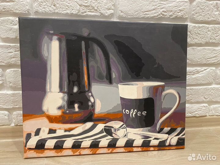 Картина по номерам раскрашенная