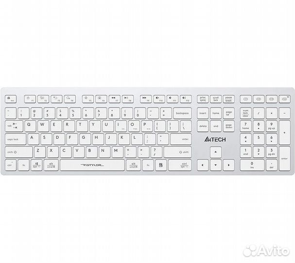 Беспроводная клавиатура A4Tech Fstyler FBX50C, бел