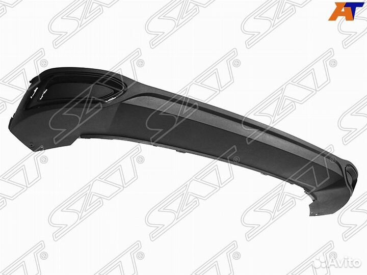 Спойлер заднего бампера VW polo 20- под хром накла