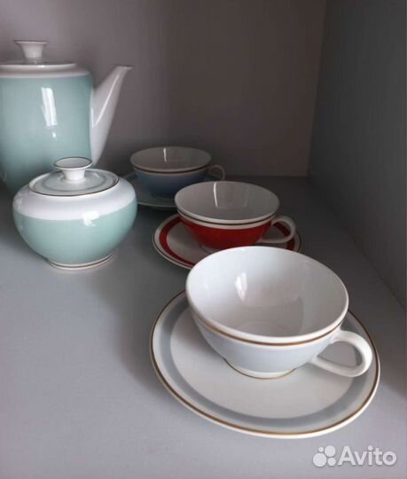Сервиз кофейный фарфоровый,гдр