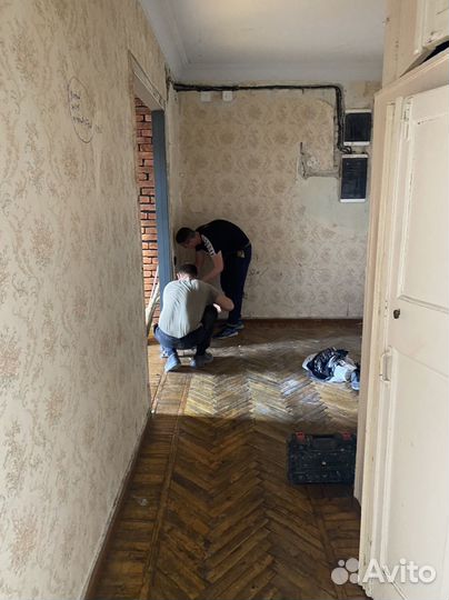 Демонтаж квартиры, Стяжки, Штукатурки, Домов