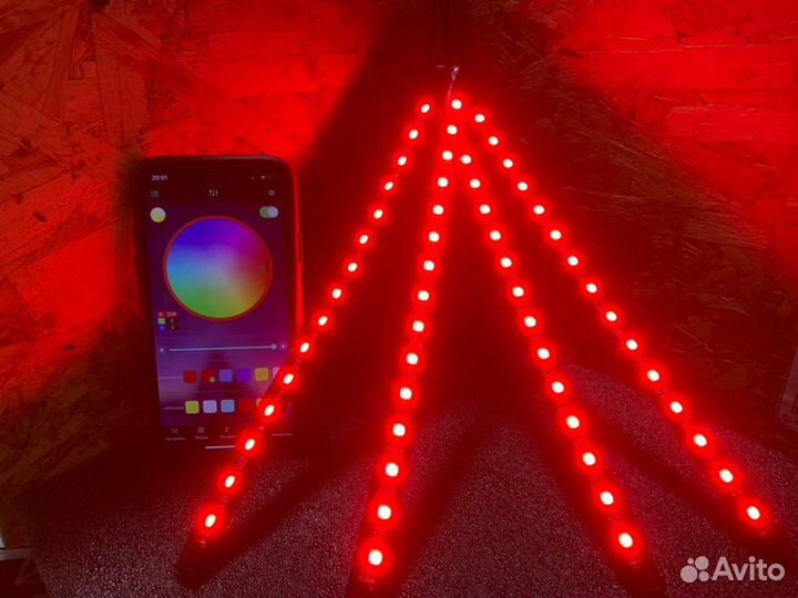 RGB подсветка ног с Bluetooth контроллером